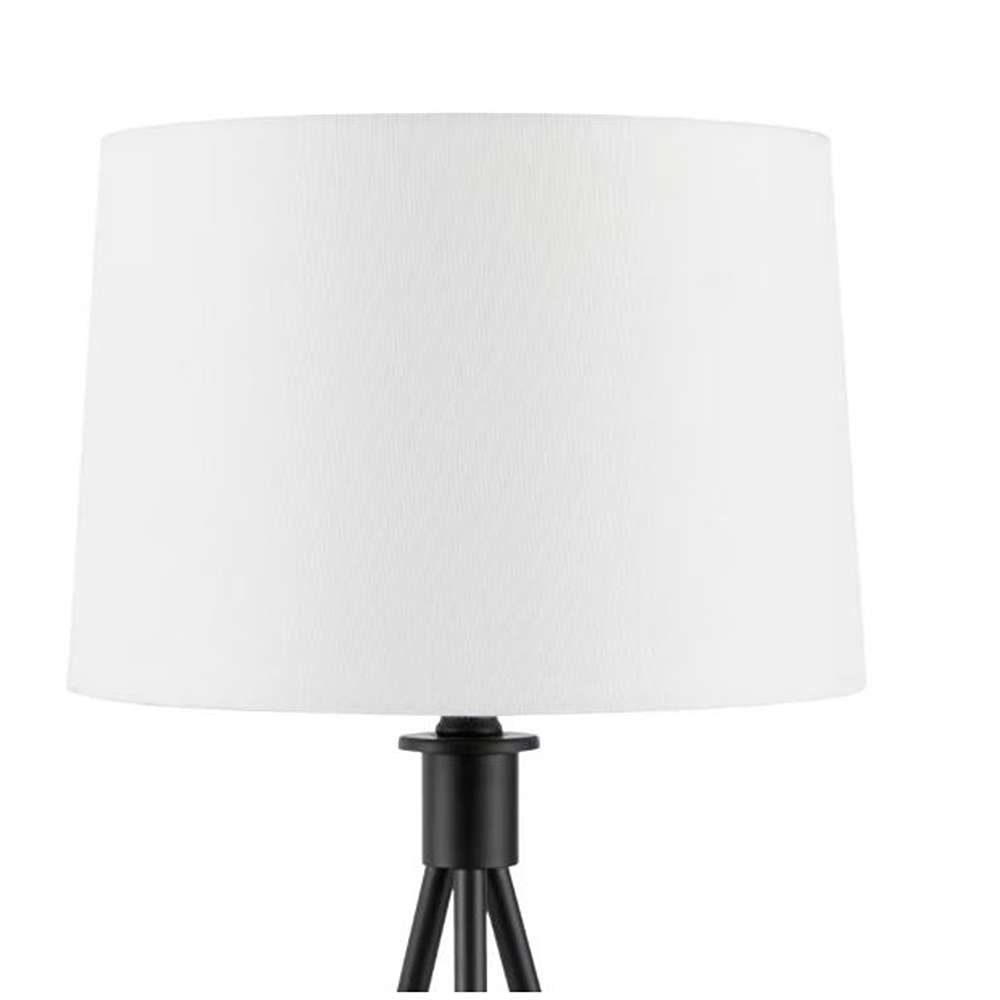 Higgins 23.75 in. Black Tripod Table Lamp with Round Base